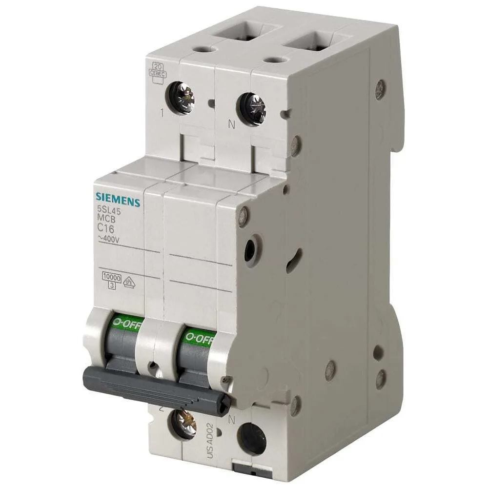 Interruttore magnetotermico Siemens 1P+N 10A, Tipo C -  Siemens 5SL45107