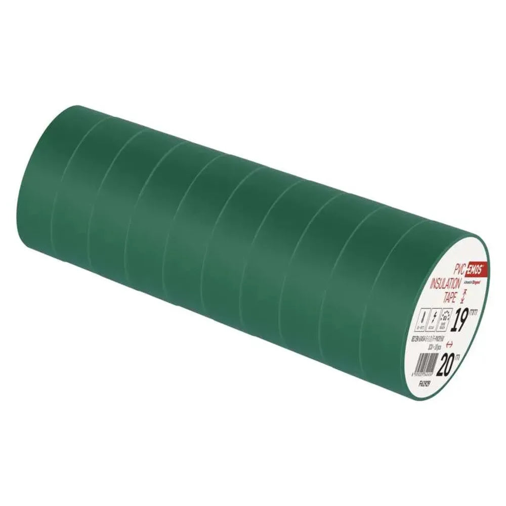 Nastro isolante Verde 19mm x 20 Metri - F61929- Emos