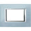 Placca 3P vetro azzurro sera - HA4803VZS - Bticino Axolute