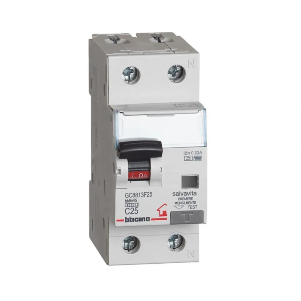 Bticino Interruttore Differenziale 2P Tipo F 25A 30mA GC723F25