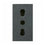 PRESA POLISICUR 2X10/16A+T NOIR 45306/15TS